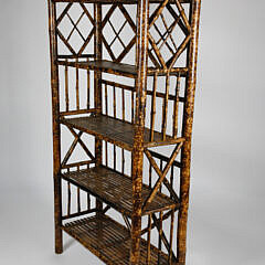 Vintage Bamboo Bookshelf Etagere