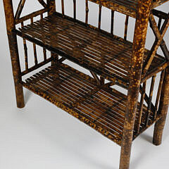 Vintage Bamboo Bookshelf Etagere