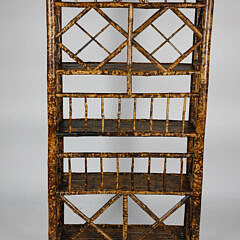 Vintage Bamboo Bookshelf Etagere