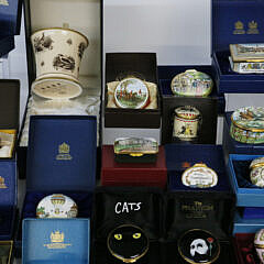 Collection Of 23 Covered Enamel Boxes