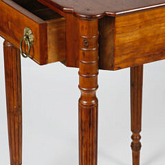 Massachusetts Sheraton Multi-Wood One Drawer Stand, circa 1825