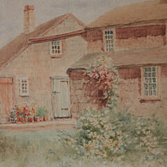 Jane Brewster Reid on Paper, “View of Nantucket Cottages”