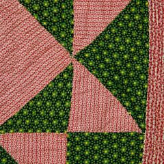 American Folk Art Eight Point Star Patchwork Quilt, late 19th Century