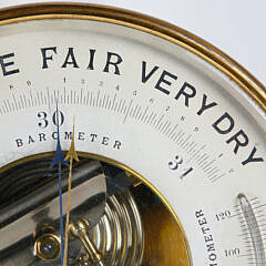 French Made U.S. Standard Holosteric Brass Barometer