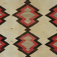 Two 1930s Vintage Navajo Native American Woven Rugs