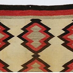 Two 1930s Vintage Navajo Native American Woven Rugs