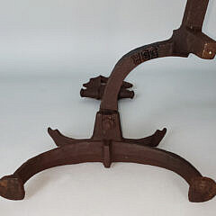 Pair of Vintage Cast Iron Anchor and Clipper Ship Figural Andirons