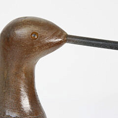 Contemporary Carved Wood and Decorated Shorebird