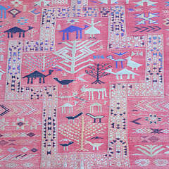 Vintage Woven Tribal Carpet