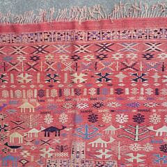 Vintage Woven Tribal Carpet