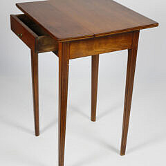 American Hepplewhite Cherry One Drawer Work Stand, early 19th Century