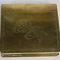 Assorted Group of Antique Brass and Copper Engraved Boxes, 18th and 19th Century