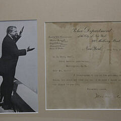 Theodore Roosevelt Signed Document on Police Dept of The City of New York Stationery