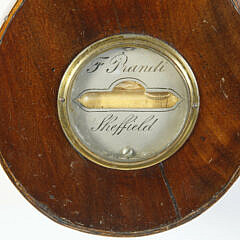 J. Prandi, Sheffield England Mahogany Banjo Barometer, 19th Century