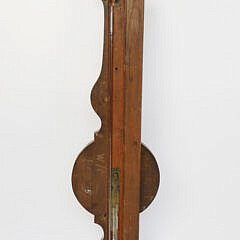 J. Prandi, Sheffield England Mahogany Banjo Barometer, 19th Century