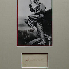 Amelia Earhart Framed Autograph and Photograph