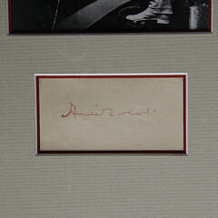 Amelia Earhart Framed Autograph and Photograph