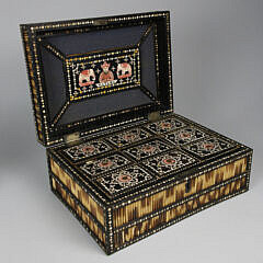 Anglo-Indian Ebony Quill Box, late 19th Century