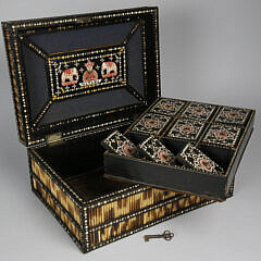 Anglo-Indian Ebony Quill Box, late 19th Century