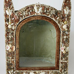 American Shell and Chipped Agate Encrusted Display Case, circa 1850