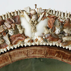 American Shell and Chipped Agate Encrusted Display Case, circa 1850