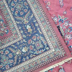 Vintage Hand Knotted Wool Sarouk Carpet