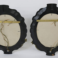 Pair of John Roselli Decorative Mirrored Two-Light Candle Sconces