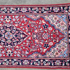 Vintage Hand Knotted Oriental Carpet Runner