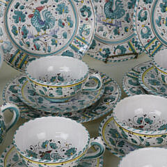 Italian Ceramic Luncheon Service for Eight