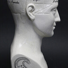 Contemporary Ceramic Phrenology Head