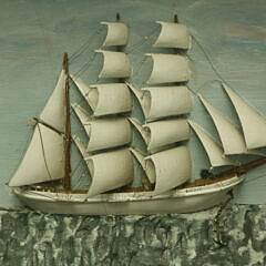 Shadowbox of the Ship “Marie” with Lighthouse
