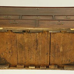 Antique Lift Top Campaign Storage Trunk, 19th Century