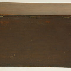 Antique Lift Top Campaign Storage Trunk, 19th Century