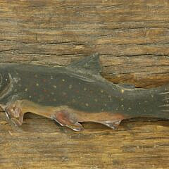 Vintage Folk Art Carved and Painted Brook Trout