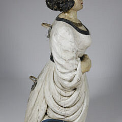 Polychrome Carved Pine Jenny Lind Ship’s Figurehead, mid 19th Century