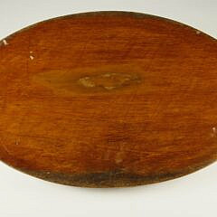 Vintage Oval Inlaid Mahogany Serving Tray