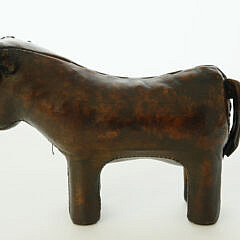 Valenti Spanish Leather Stuffed Donkey, Mid-Century