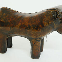 Valenti Spanish Leather Stuffed Donkey, Mid-Century