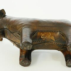 Valenti Spanish Leather Stuffed Donkey, Mid-Century