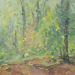 Frank Swift Chase Oil on Artist Board “Spring Woods”