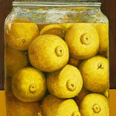 Ken Beck Diptych Oil on Panel “Cranberry Bog Honey and Preserved Lemons”