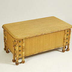 1820-54 Bamboo Lift Top Blanket Box A IMG_5323