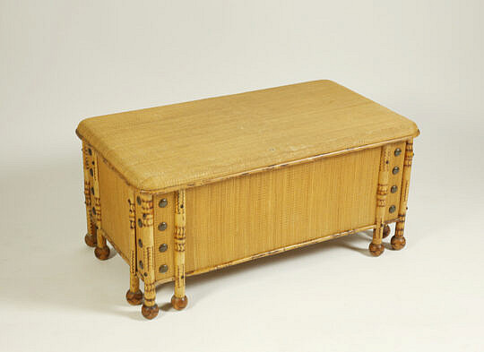 1820-54 Bamboo Lift Top Blanket Box A IMG_5323