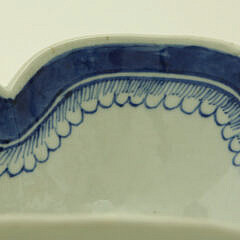 Canton Six Lobe Salad Bowl, late 19th Century