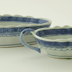 Two Canton Sauce Boats, 19th Century