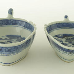 Two Canton Sauce Boats, 19th Century