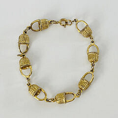 14k Gold Miniature Nantucket Basket Bracelet