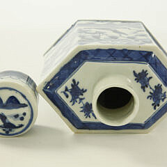 Canton Marquis-Shaped Tea Caddy, 19th Century