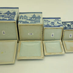 Set of Five Canton Graduated Boxes, 19th Century