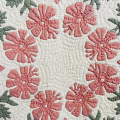 Hawaiian Floral Applique Quilt Wall Hanging